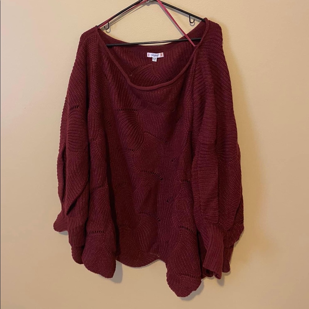 Oversized, off shoulder sweater